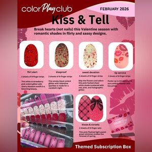 February 2026 Kiss & Tell Color Street Color Play Subscription Box